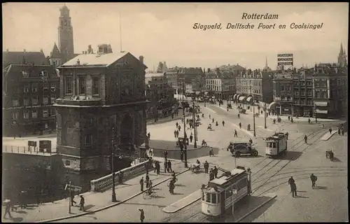 Rotterdam Rotterdam Slagveld, Delftsche Poort en Coolsingel. 1918