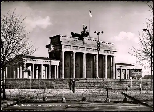 Mitte-Berlin Brandenburger Tor kurz nach der Grenzschließung 1962