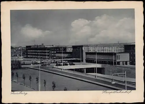 Ansichtskarte Duisburg Hauptbahnhof 1938