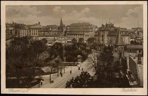 Ansichtskarte Plauen (Vogtland) Postplatz 1922