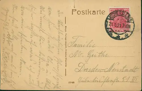 Ansichtskarte Aschersleben Partie a. Apothekergraben m. Stefani-Schule 1921