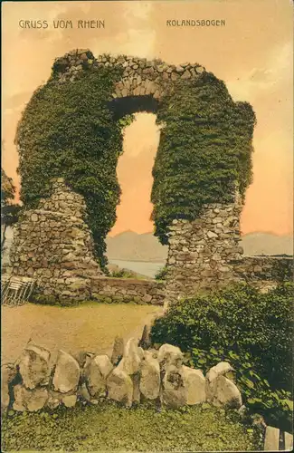 Ansichtskarte Rolandswerth-Remagen Rolandsbogen 1905/1906    (Ankunftsstempel)