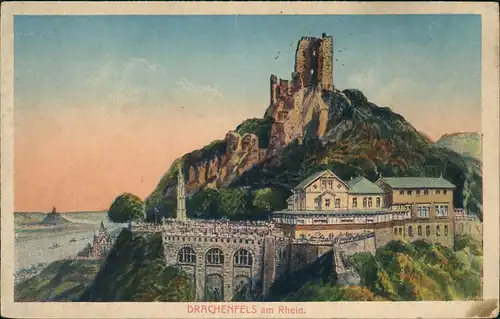 Ansichtskarte Königswinter DRACHENFELS am Rhein 1927