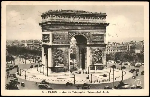 CPA Paris Arc de Triomphe - Triumphal Arch 1936