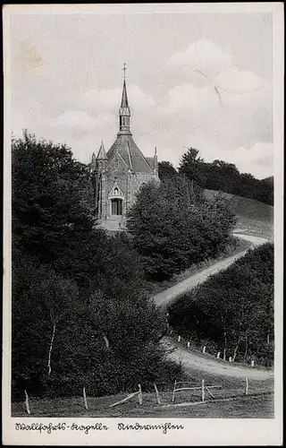 Ansichtskarte Niedermühlen-Asbach (Westerwald) Kapelle 1938 gel. Landpoststempel