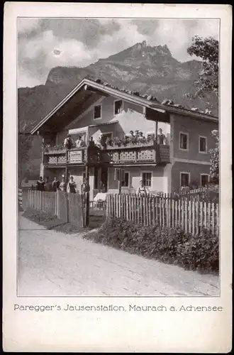 Maurach am Achensee-Eben am Achensee Paregger's Jausenstation 1922