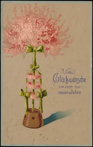 Ansichtskarte  Neujahr Sylvester New Year - Prägekarte 1911 Prägekarte