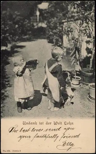 Undank ist der Welt Lohn Menschen/Soziales Leben - Kinder Jung auf Alt 1902