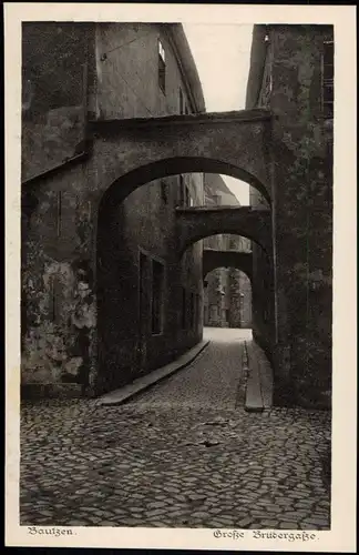 Ansichtskarte Bautzen Budyšin Große Brüdergasse. 1928