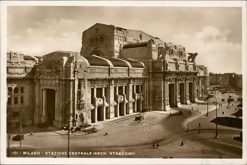 Mailand Milano Hauptbahnhof STAZIONE CENTRALE (ARCH. STACCHINI) 1933