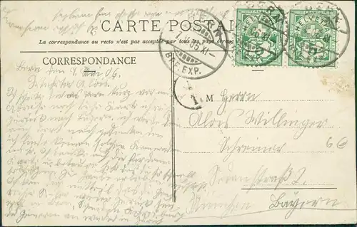 Ansichtskarte Bern (Schweiz) Berne Bundespalast 1906