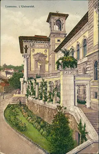Ansichtskarte Lausanne Universite (Universität) Gebäude-Ansicht 1911
