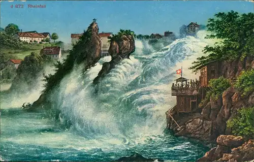 Ansichtskarte Neuhausen am Rheinfall Rheinfall, Rhine River Falls 1910