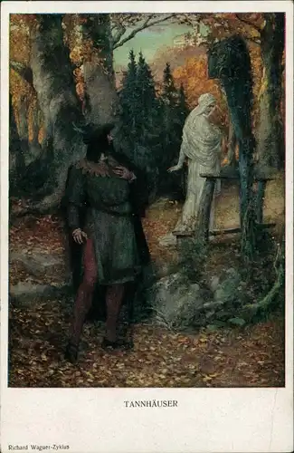 Ansichtskarte  Künstlerkarte TANNHÄUSER 1916   Feldpost (Bahnpoststempel)