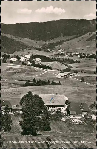 Bernau im Schwarzwald Panorama-Ansicht mit Gasthaus-Pension z. Schwanen 1960