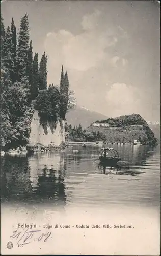 Bellagio Bellagio Lago di Como Veduta della Villa Serbelloni 1908