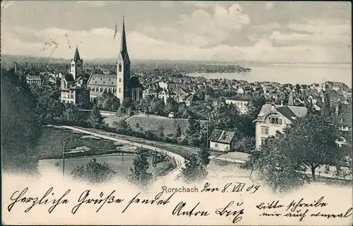 Ansichtskarte Rorschach Panorama-Ansicht 1904