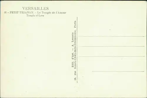 CPA Versailles Petit Trianon - Le Temple de l' Amour 1950