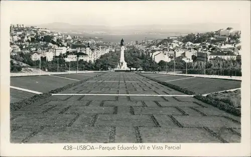 Postcard Lissabon Lisboa Parque Eduardo VII e Vista Parcial 1963