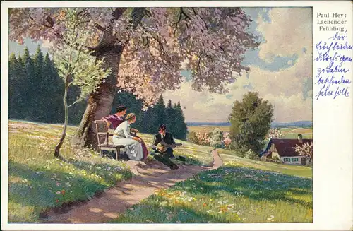 Ansichtskarte  Künstlerkarte: Paul Hey: Lachender Frühling 1922