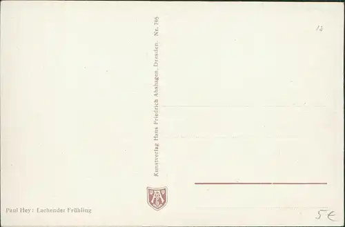 Ansichtskarte  Künstlerkarte: Paul Hey: Lachender Frühling 1922