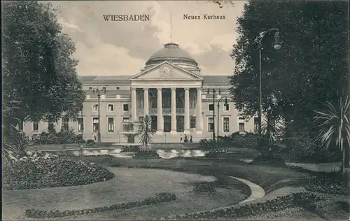 Ansichtskarte Wiesbaden Neues Kurhaus, Gebäude-Ansicht 1910