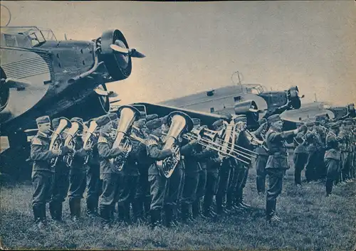 2. Weltkrieg Flugzeug Musikkorps der Luftwaffe Aufnahme Scherl 1940