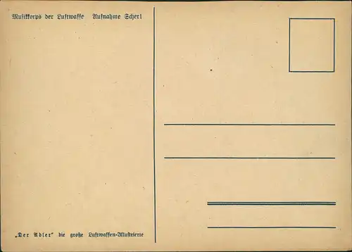 2. Weltkrieg Flugzeug Musikkorps der Luftwaffe Aufnahme Scherl 1940