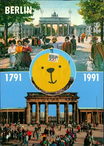 Ansichtskarte Mitte-Berlin Brandenburger  1993  Olympia-Sondermarken von 1972