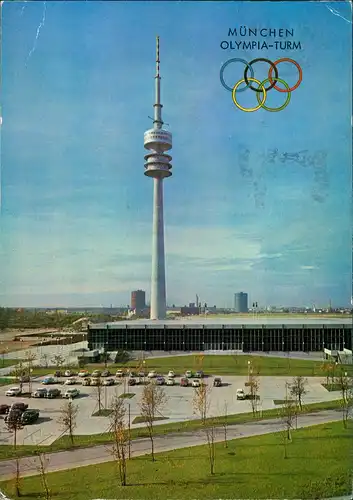 Milbertshofen-München OBERWIESENFELD Olympia-Turm und Eissportstadion 1968