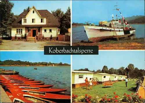 Ansichtskarte Langenhessen-Werdau Koberbachtalsperre DDR Mehrbildkarte 1974