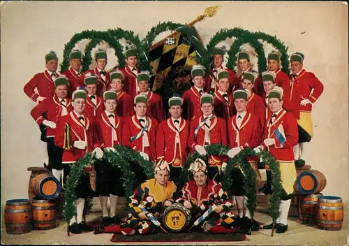 Ansichtskarte München Schäfflertanz-Gruppe OFFIZIELLE POSTKARTE 1963