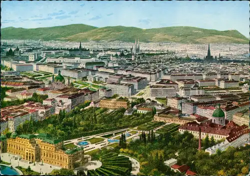 Ansichtskarte Wien Panorama-Ansicht 1973