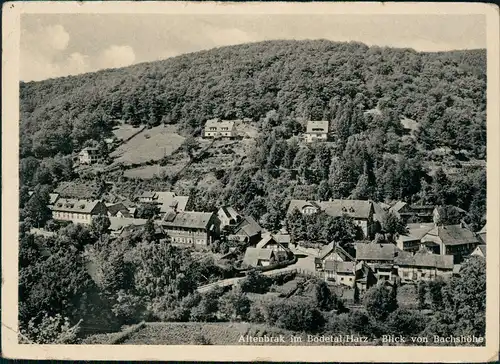 Ansichtskarte Altenbrak Panorama-Ansicht Blick von der Bachshöhe 1952
