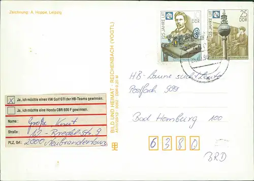 Bad Düben Umland-Ansicht Landkarte Dübener Heide (DDR Karte) 1990