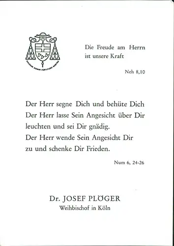 Sprüche/Gedichte (Religion/Kirche) mit Fotokarte eines Geistlichen 1960