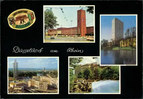Düsseldorf Mehrbildkarte mit Hauptbahnhof, Stadt-Ansichten 1965