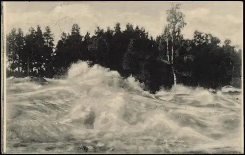 Postcard .Finnland Suomi Wallinkoski. 1917  gel. Briefmarke u. Stempel