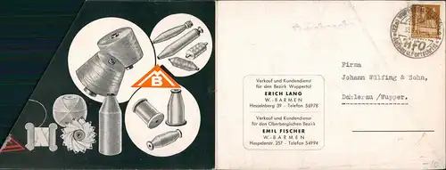 Ansichtskarte  Becker Spulmaschinen - Dülken Reklame & Werbung 1949