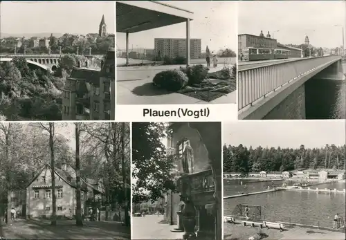 Plauen (Vogtland) Blick vom Bahnhof  Gaststätte ,,Vogtlandschänke" 1980