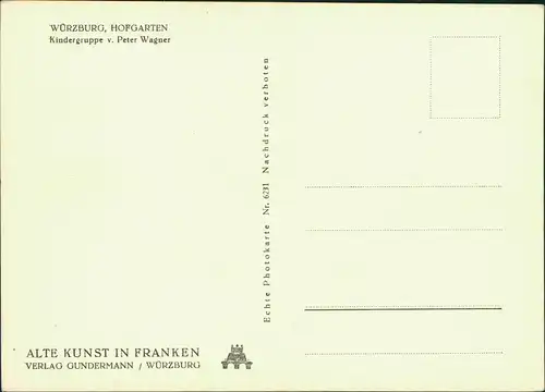 Würzburg Kindergruppe v. Peter Wagner - Hofgarten, Fotokarte 1940
