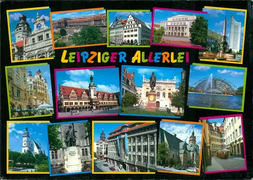 Ansichtskarte Leipzig Stadtteilansichten Mehrbild Leipziger Allerlei 2009