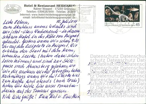 Ansichtskarte Grünplan Mehrbild: Hotel & Restaurant Heidekrug 2011