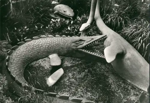 Kleinwelka Mały Wjelkow Saurierpark: Tylosaurus, Elasmosaurus 1984