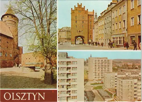 Postcard Allenstein Olsztyn MB: Straße, Hochhäuser 1971