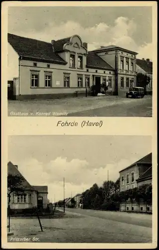 Ansichtskarte Fohrde-Havelsee 2 Bild Gasthaus, Pritzerber Str. 1935