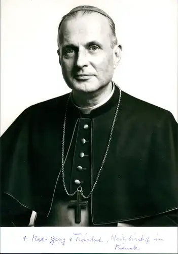 Kirche Religion Max Georg Twickel Münster Bischof Bishop Autogramm 1982
