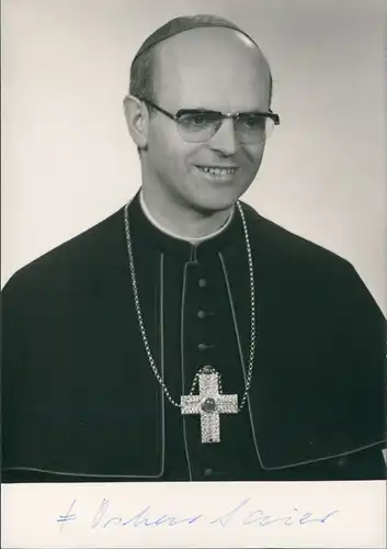 Portrait Geistliche - Kirche Religion Bischof Bishop Autogramm 1972
