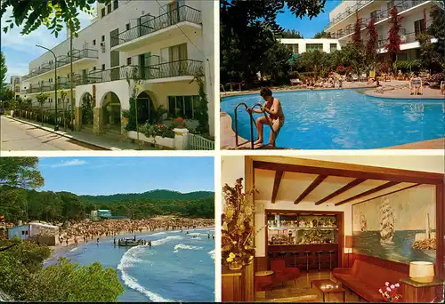 Postales Paguera Hotel Villa Font (Mehrbildkarte, Urlaubskarte) 1971