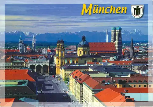 Ansichtskarte München Blick über die Stadt 2009